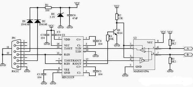 RS232接口的定義 安徽得潤電氣技術有限公司，主營：高低壓開關柜，高低壓無功補償柜，消弧消諧設備，自動化控制系統柜  全國統一客服熱線：400-0551-777