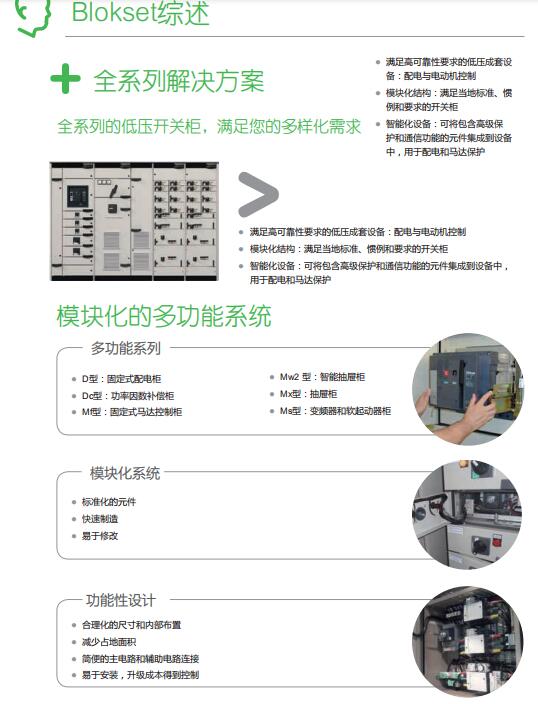 施耐德blokset配電柜概述  400-128-7988